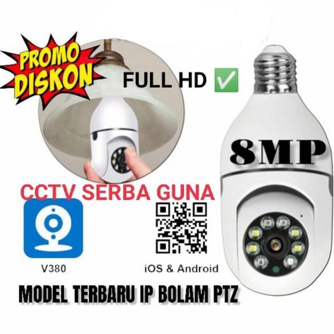 KAMERA CCTV WIFI BENTUK BOHLAM / LAMPU V380