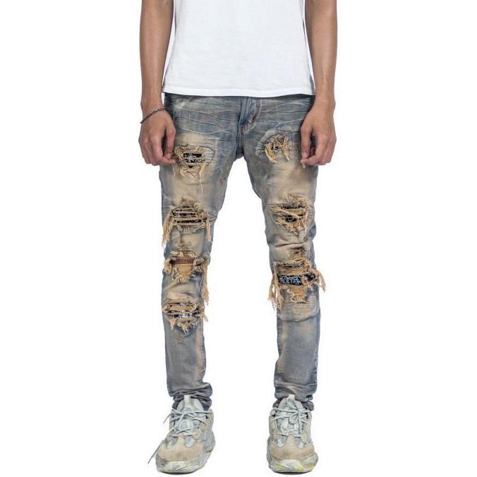 M1 batik patch - Vintage blue - Celana Jeans