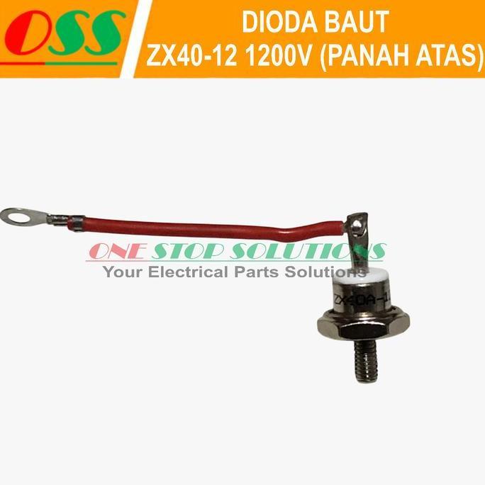 Terpopuler- Dioda Baut Zx40-12 Zx 40-12 40A 1200V Merah Hitam Panah Atas Bawah