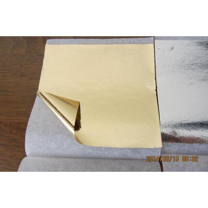 LanjAYa- kertas foil emas gold leaf foil kertas prada sepuhan sepuh emas ecer