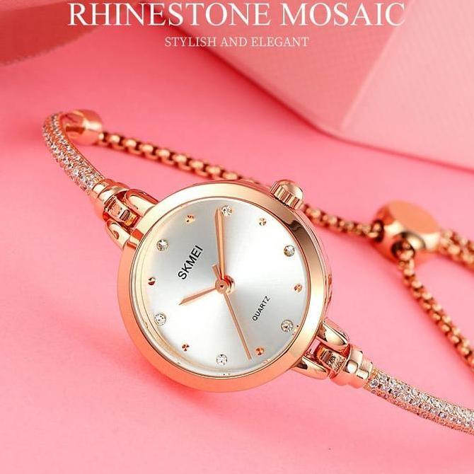 Jam Tangan Tali Serut El Gelang Skmei Cewe Ladies Wanita
