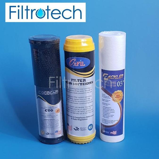 Paket Catridge Filter Air Berkapur - Sedimen, Resin, Cto Terbaik