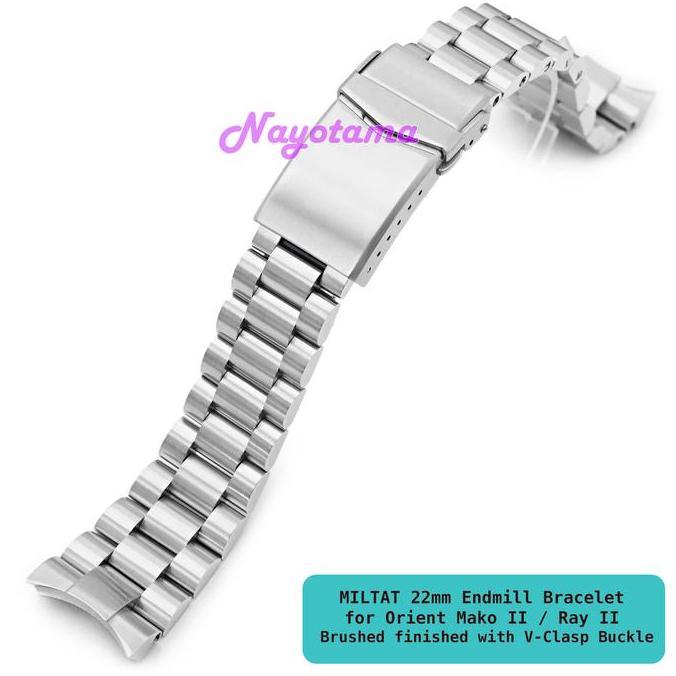 22mm Rantai MILTAT for Orient MAKO II / RAY II Super President ENDMILL