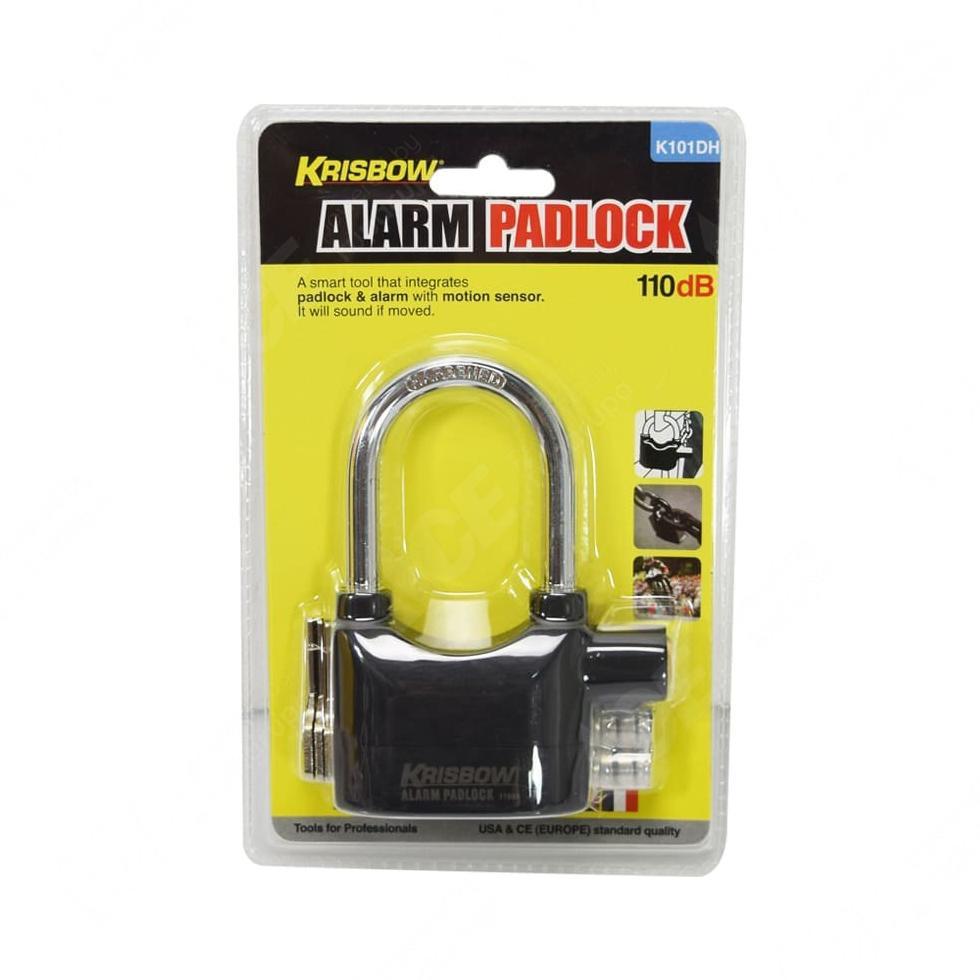 AZKO Krisbow Gembok Dengan Alarm Anti Maling / Padlock Alarm Gembok Anti Maling/Gembok Alarm