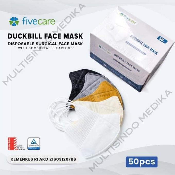READY Fivecare Duckbill / Duckbill Face Mask 3ply isi 50pcs / Duckbill G00D QU4LITY