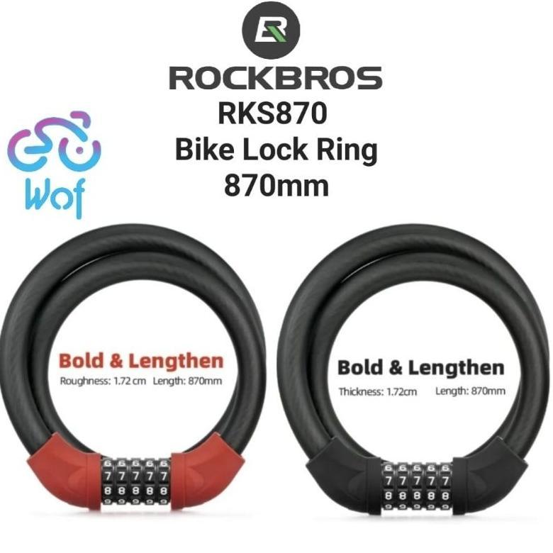 ROCKBROS RKS870 Bike Lock Steel 5 digits Code Anti-theft Gembok Sepeda Motor Anti Maling RKS 870