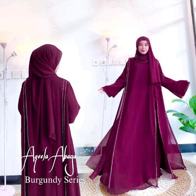 Malmira ~ Abaya set pashmina ceruty babydoll armany abaya aqeela outer set