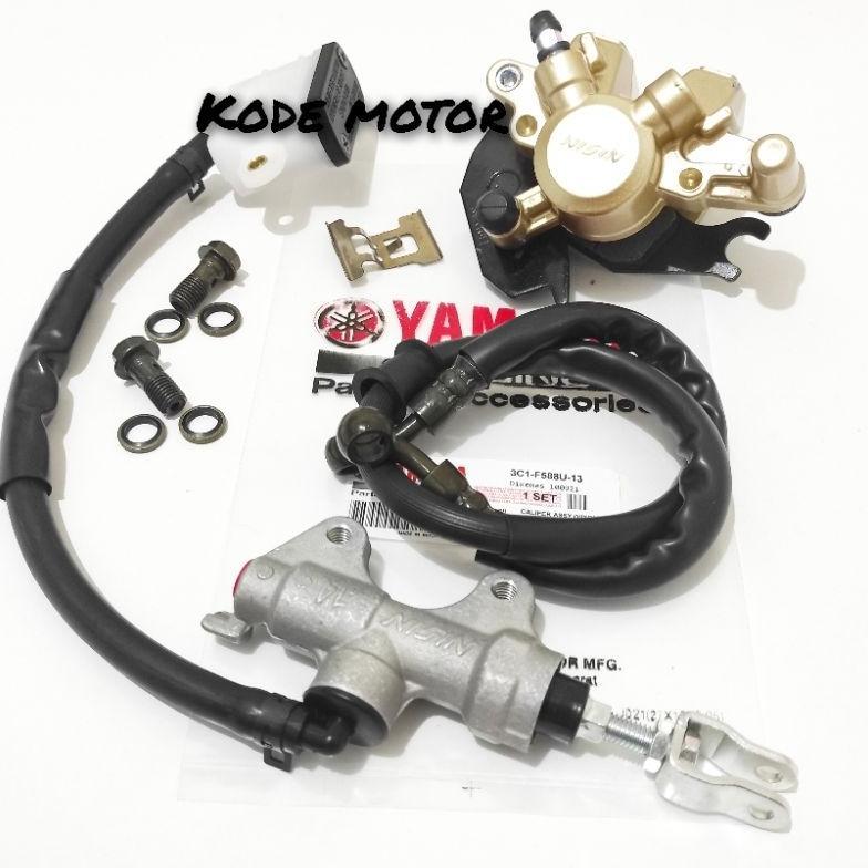 selang rem + baut 2pcs + Kaliper belakang + master rem set belakang Yamaha 3C1 V-ixion New , R15 v2 