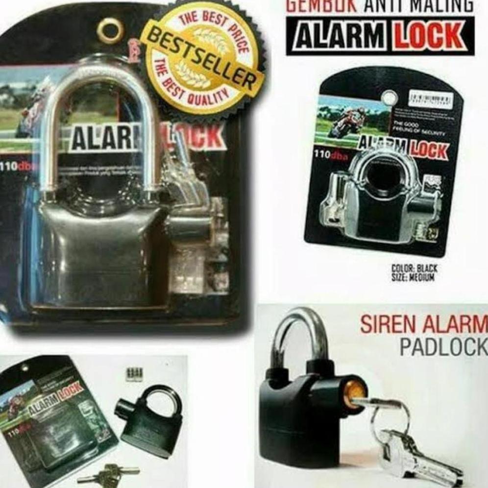 Gembok Alarm Anti Maling (Alarm lock , Kunci Gembok Alarm )