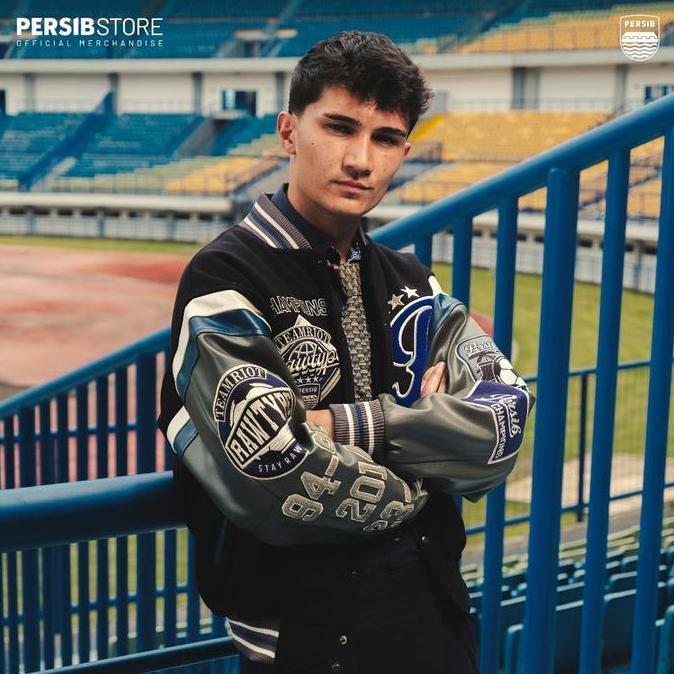 PERSIB X RAWTYPE RIOT VARSITY CHAM -  ABU HITAM