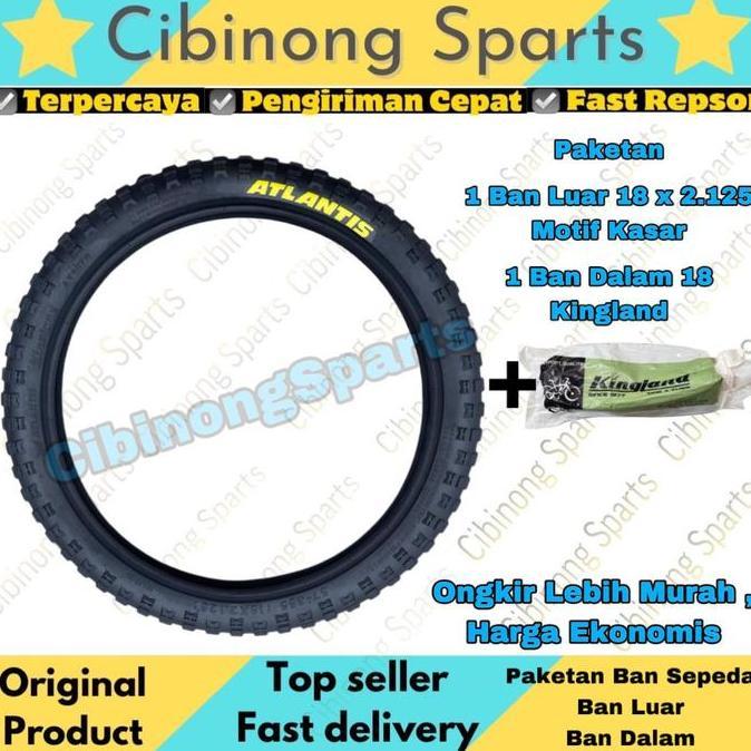 Promo Ban Luar dan Ban Dalam Paket Ban Luar dan Ban Dalam Sepeda BMX, Mini, Lipat, Anak, ukuran  18 