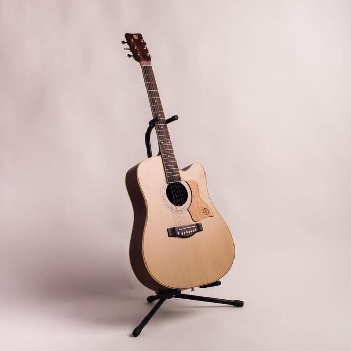 Halmusic- Gitar Akustik Mandalika L-02 Natural Original Full Set
