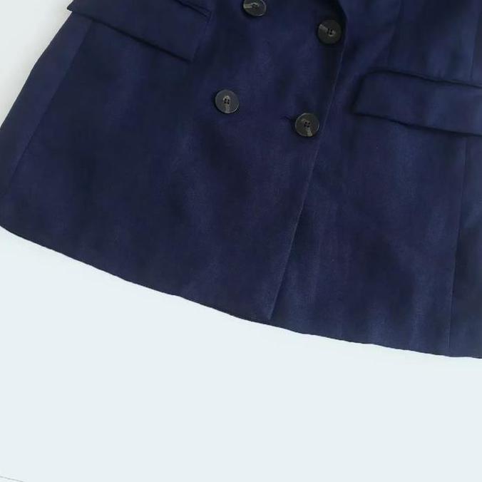 blue double breasted blazer / n blazer wanita