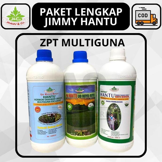 TERBARU - PAKET PUPUK HORMON JIMMY HANTU ZPT NPK POC RATU BIOGEN IJO ROYO ROYO 1000ML ORIGINAL