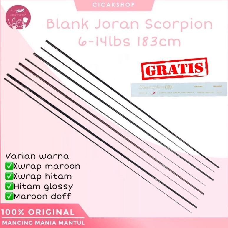 READYGan- cicakshop88 Liebe Blank liebe joran hollow scorpion/shaula/lesath 6-14lbs two piece hitam 
