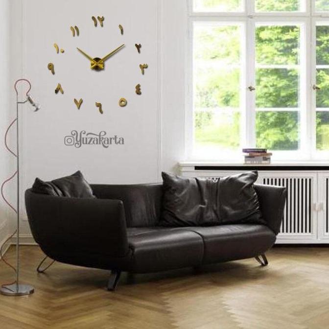 NEW JAM DINDING JUMBO HIJAIYAH HITAM | DIY CLOCK BLACK ARABIC RAKSASA ARAB