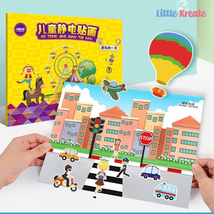 LITTLE KREATE - MAINAN EDUKASI - REUSABLE STICKER / BUKU STIKER KODE 431