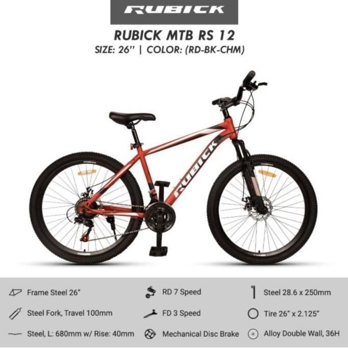 Terlaris Sepeda Gunug Mtb 26 Genio Rubick Rs 11 21 Speed Discbrake
