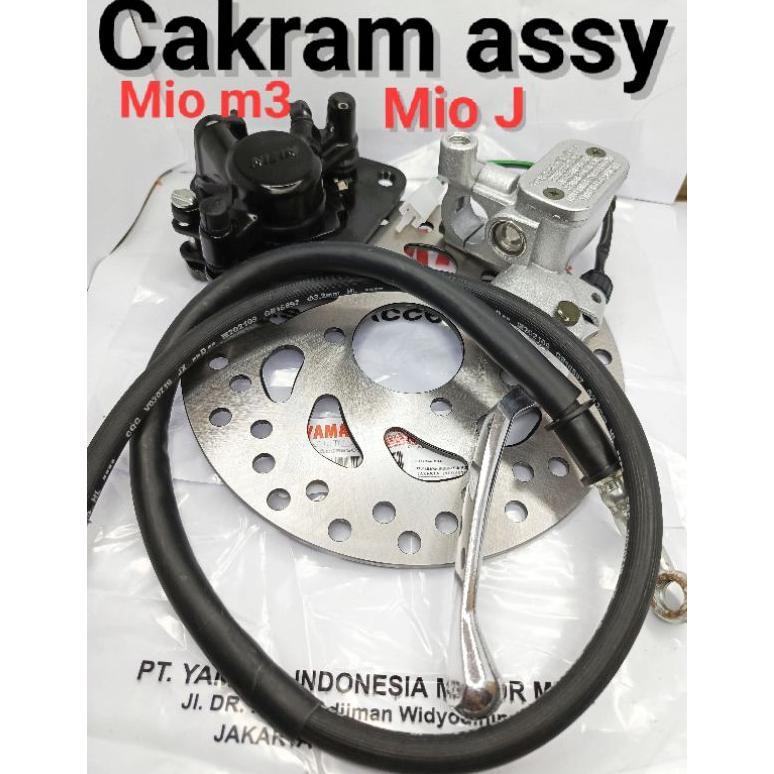 CAKRAM SET ASSY KOMPLIT KALIPER MASTER REM PIRINGAN CAKRAM PLUS SELANG MIO M3 MIO J MIO GT original 