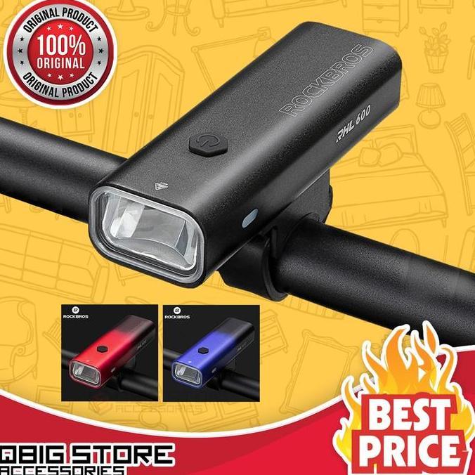 Lampu Depan Sepeda 600LM Rockbros RHL600 Waterproof IPX6