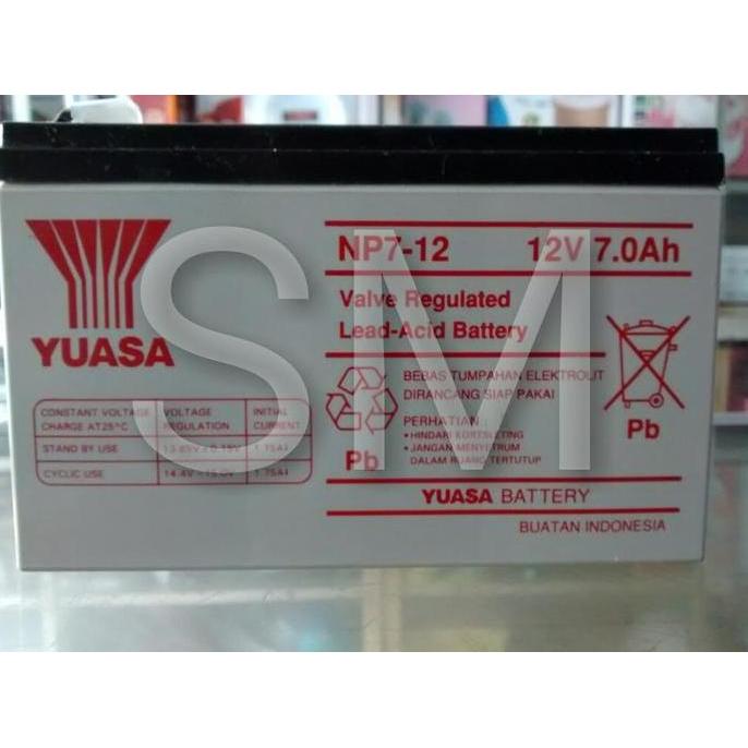 promo Aki baterai kering MF battery Yuasa 12v 12 volt 7Ah 7 Ampere terlaris