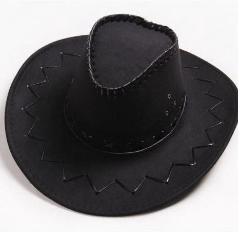 Topi Koboy Dewasa Pria Wanita Topi Cowboy Amerika Laken Fedora Hat