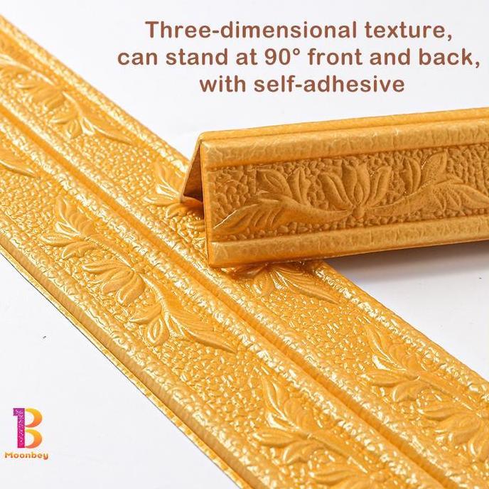 Lansungkirim- 6 Warna Stiker Dinding Berperekat Untuk Menghias Langit-Langit Sudut Atas Pvc Putih, E