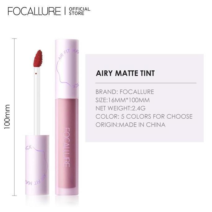 Best- (NEW SHADE) FOCALLURE #SwitchMode Airy Matte Tint Long-lasting Transfer-Proof Lip Tint bibir l