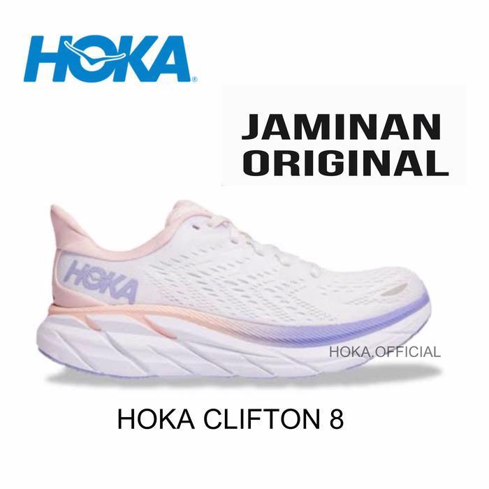 Bs Hoka Clifton 8 Women'S White Purple Original 100%