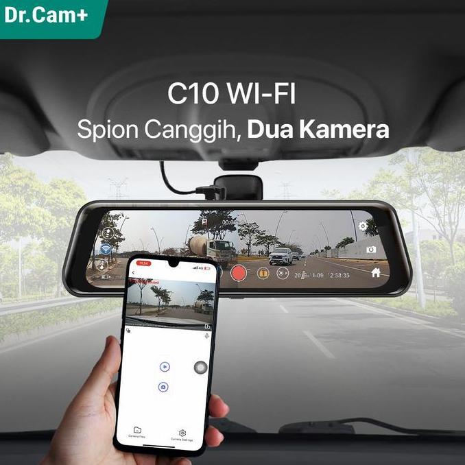 DR.Cam+ C10 Alpha Spion DVR Mobil 9.3" - Streaming Rear View