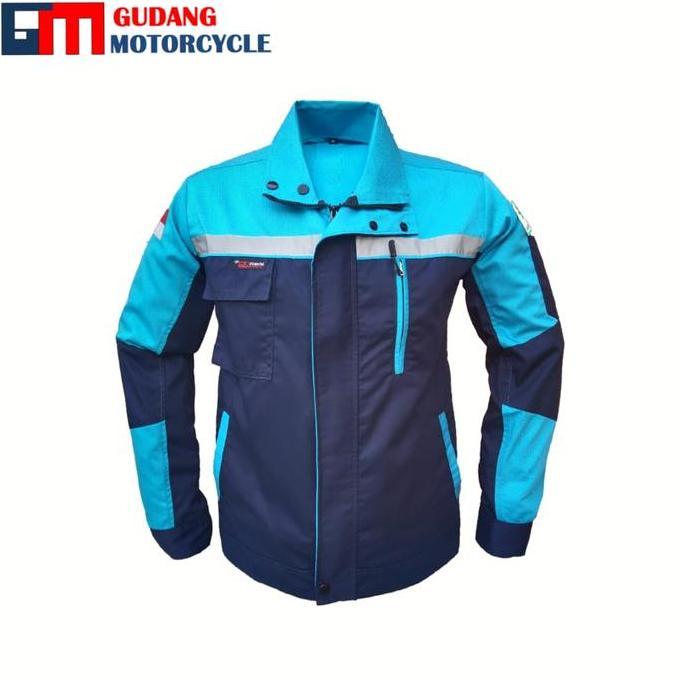 BAJU SAFETY PROYEK LENGAN PANJANG/ WEARPACK SAFETY PROYEK BIRU TOSCA NAVY ORIGINAL DAN TERPERCAYA