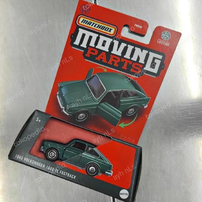 matchbox moving parts vw volkswagen 1600 tl fastback hijau ungu puprle kode 67