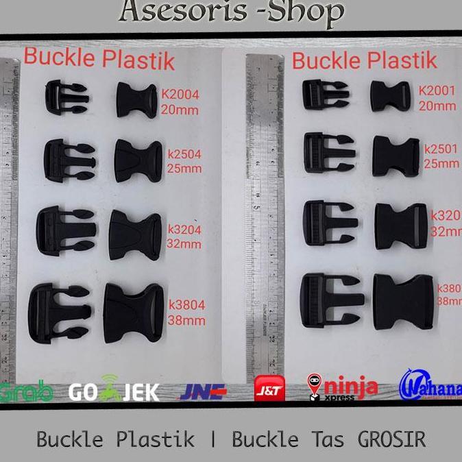 ASLI Buckle Plastik | Buckle Tas | Buckle Tas Sodok Hitam GROSIR READY STOCK