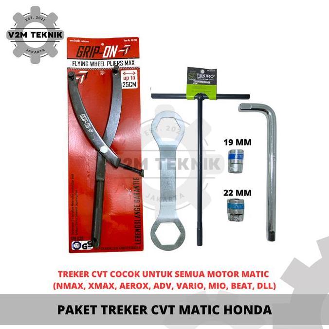 PAKET HONDA Treker CVT GRIP ON MAX / Paket Treker CVT Motor Matic UNIVERSAL / Paket Lengkap CVT Moto