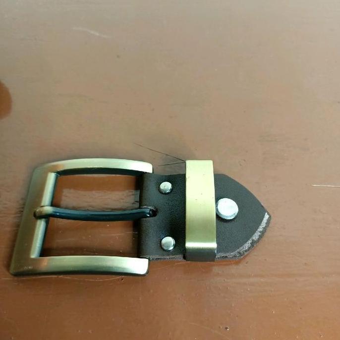 New- Kepala Sabuk Kulit Asli 3,8-4Cm Gesper Stainless Anti Karat Untuk Sabuk Lebar 3,8 Sampai 4Cm Be