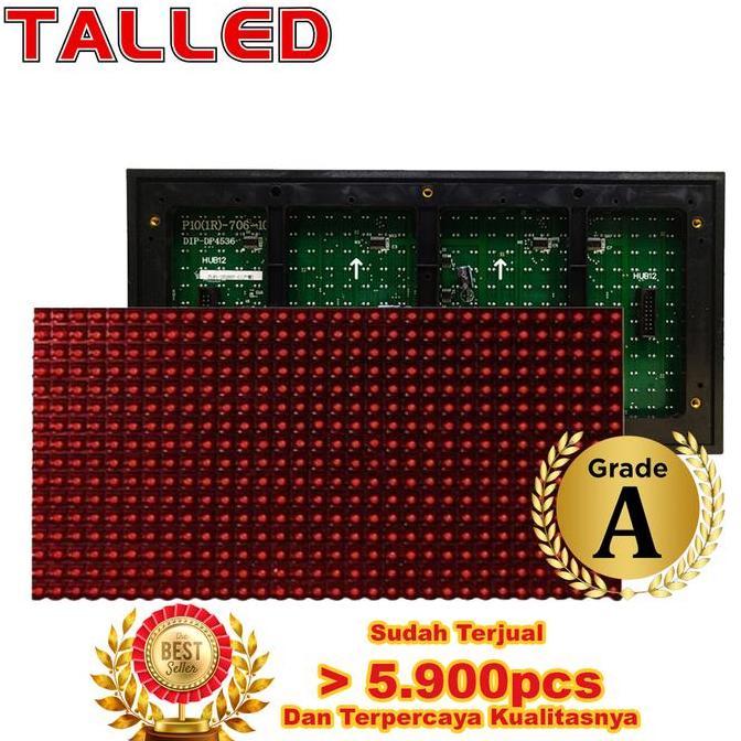 MODUL P10 MERAH RUNNING TEXT OUTDOOR TALLED