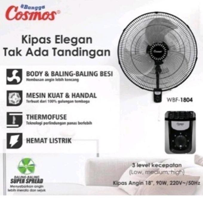 Brrrr- Kipas Angin Dinding Besi Cosmos 18 Inch Wbf
