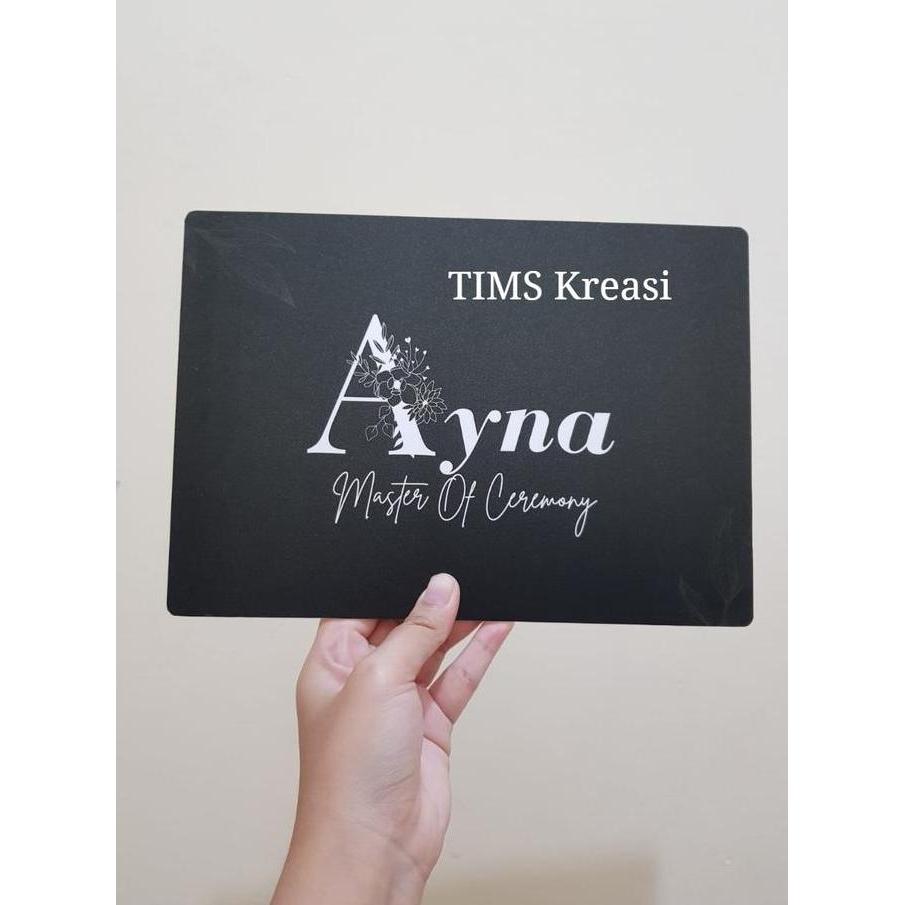 ACRYLIC CUE CARD B5 | CUE CARD MC + BIAYA DESIGN KODE 719