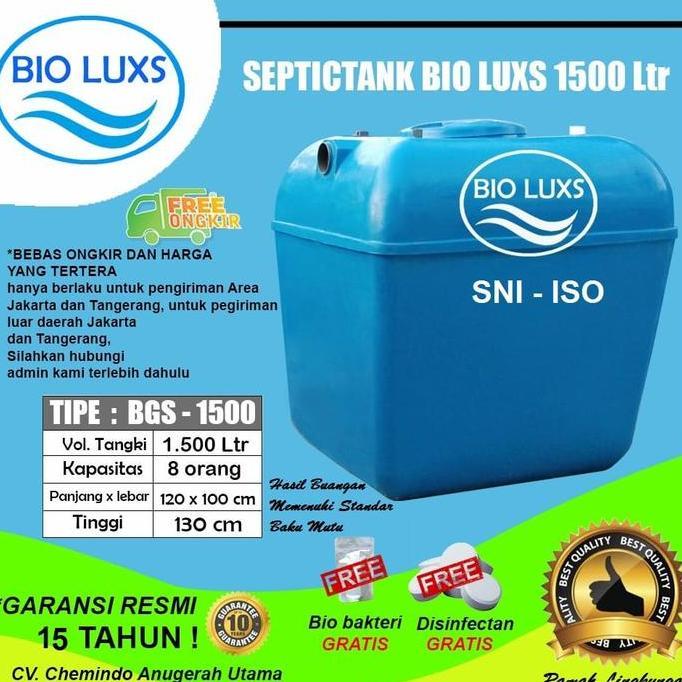 promo septictank biotech,bioluxs BGS 1500 liter terlaris
