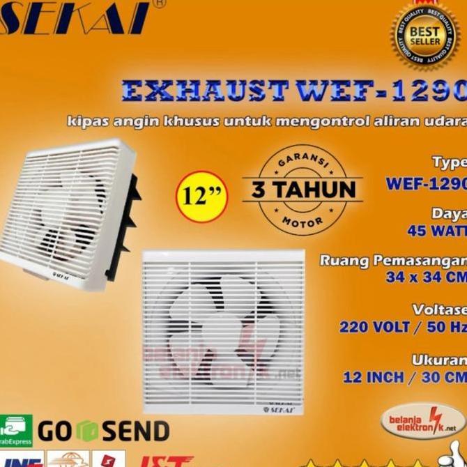 Brrrr- Exhaust Fan Dinding Sekai 12 Inch