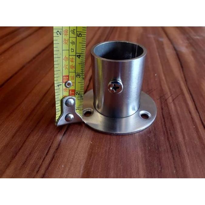 Cxyc- Bracket Topi 1 Inch Stainless / Dop Pipa Bulat / Bracket Pipa Samping