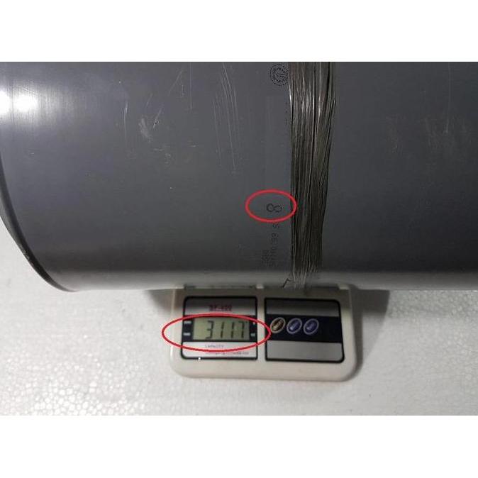 Cxyc- Talang Air Pvc Langgeng Hr 8" 8 Inch 4 Meter 4M Setengah 1/2 Lingkaran Langgeng8 Rain Gutter