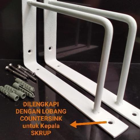 Newcap- Siku Rak Dinding Rak Sepatu Gantung Rak Dapur Rak Tv Rak Besi Siku Besi Ambalan Rak Penyangg