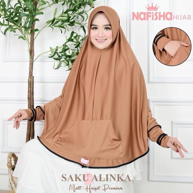 New- Jilbab Lengan Saku Alinka Hijab Bergo Lengan / Jilbab Khimar / Bergo Instan Kerudung Muslim Hit