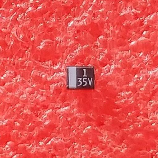 KAPASITOR TANTALUM 1UF 35V SMD CASE B SMD PER 5 PCS