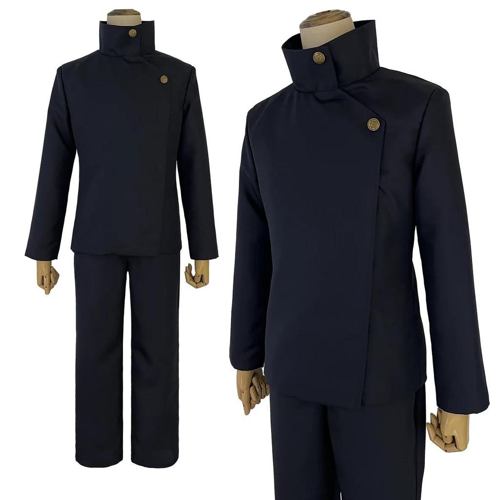 HOLOUN Jujutsu JJK Manga Anime Fushiguro Megumi Cosplay Costume Wig Dark Blue Jacket Pants Uniform R