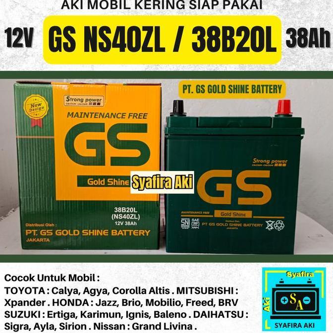 Aki mobil Agya, Ayla, Calya, Sigra, Sirion GS MF NS40ZL Accu kering