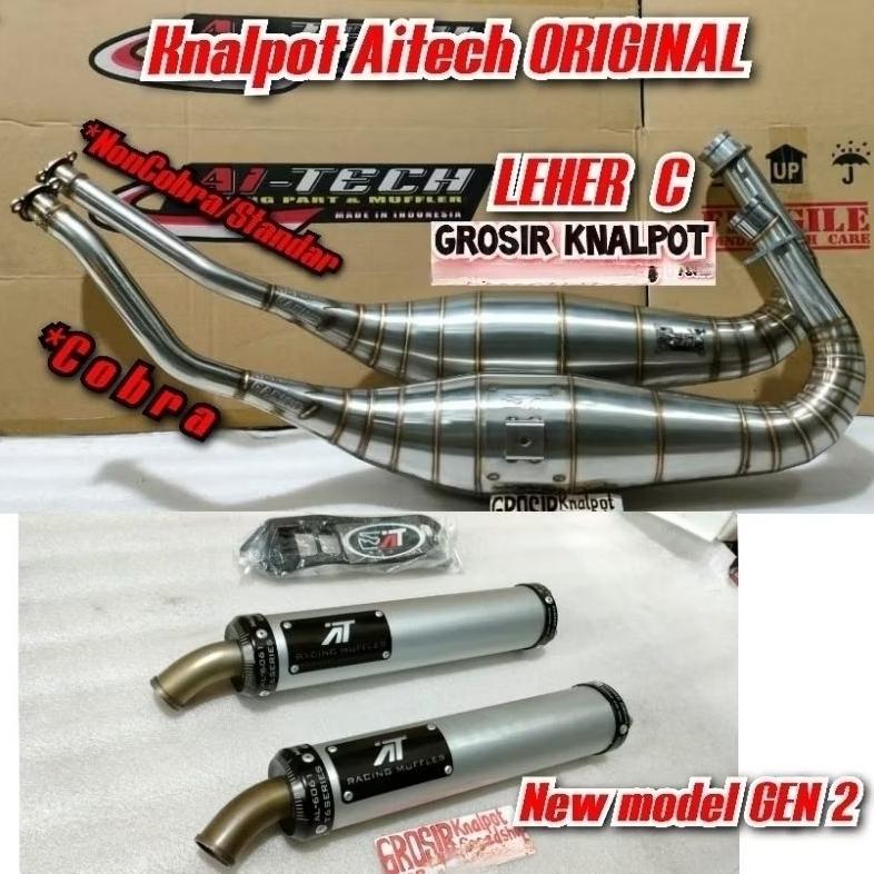 Knalpot Aitech ai tech Stainles ORIGINAL Type X1 X 1 leher C New Model Cobra & Non Cobra Ninja RR R 