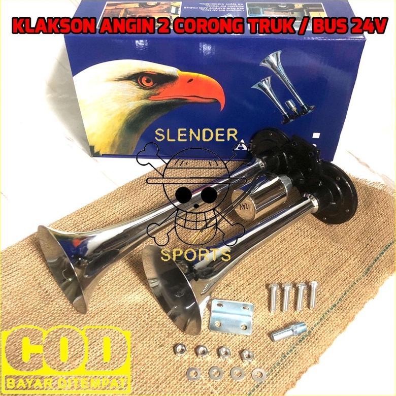 KLAKSON ANGIN 2 CORONG 24V - AIR HORN 24V - KLAKSON TEROMPET 2 CORONG