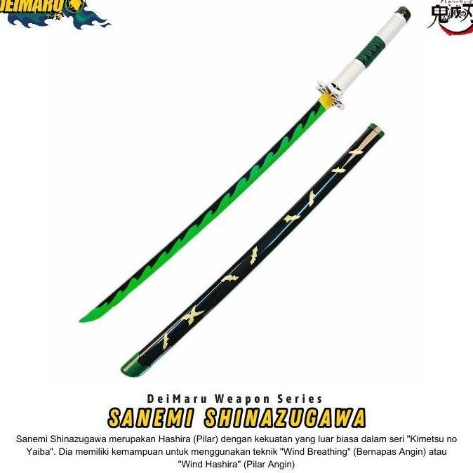Replika Pedang Sanemi Shinazugawa Kimetsu No Yaiba - Pedang Kayu